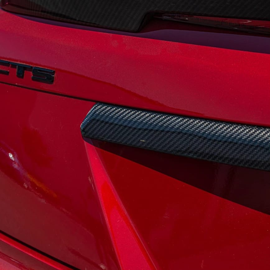 2016-19 CADILLAC CTS-V V3 CARBON FIBER REAR TRUNK DECKLID CENTER APPLIQUE TRUNK INSERT